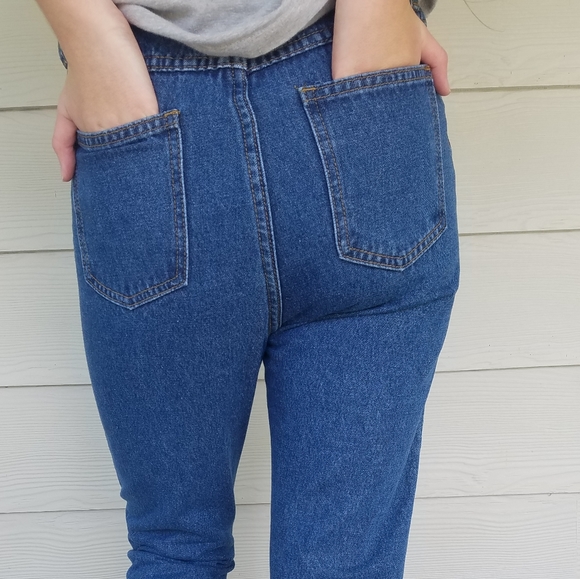 Prettylittlethings Denim Jeans, Raw Edge Ankle, Lace Up Calf, High Rise, Sz 4 - Picture 9 of 16